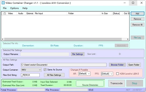 Video Container Changer